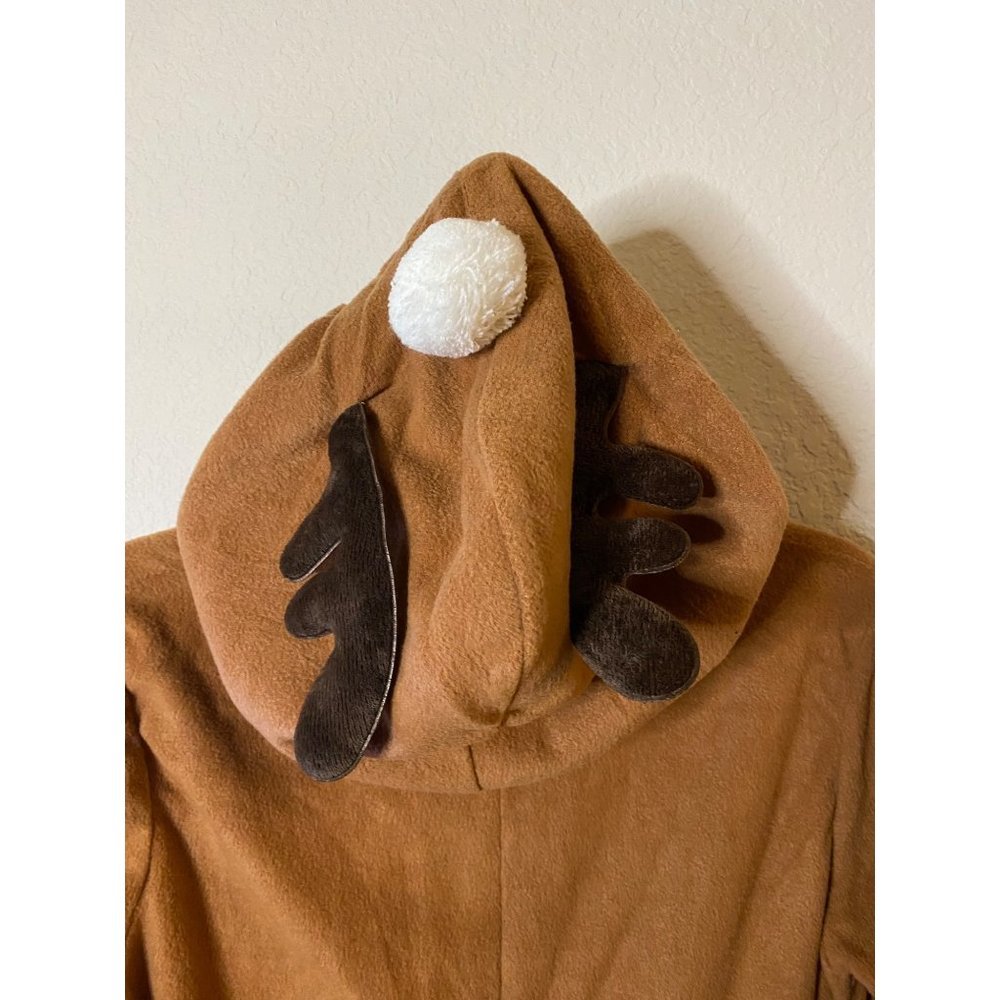Unisex Merry Christmas‎ by Poof Reindeer one piece zip up pajamas Sz S - Picture 8 of 13